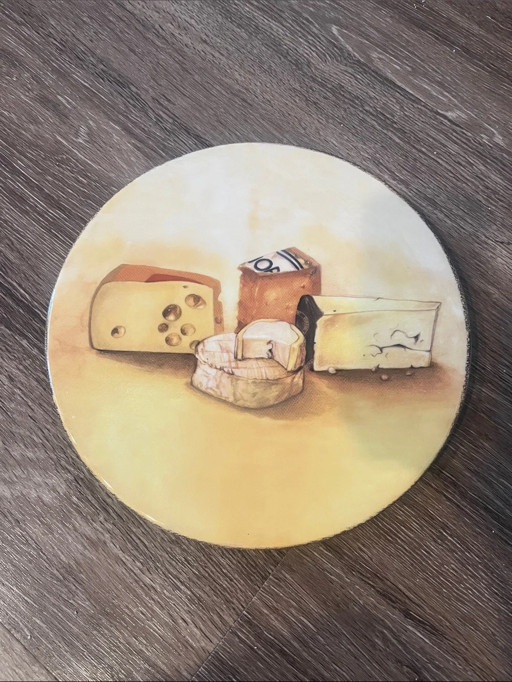 Williams-Sonoma White Ceramic serving tray with Cheese Illustration